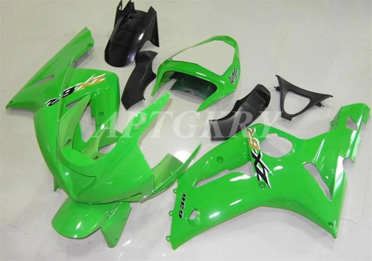 Новый комплект обтекателя мотоцикла из АБС-пластика, пригодный для Kawasaki Ninja ZX6R 636 ZX-6R 2003 2004 Комплект кузова на Заказ зеленого цвета 0