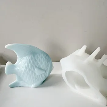 Силиконовая форма для ароматерапии в форме рыбы, декоративная форма из хрусталя 