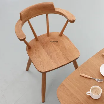 Скандинавские обеденные стулья Кухонная мебель Стул из массива Дерева Мебель для дома из белого дуба Простое кресло для гостиной Японский обеденный стул