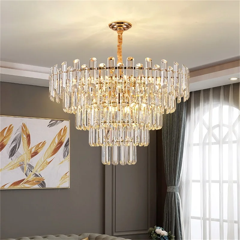 OUTELA Постмодернистская люстра Хрустальная подвесная лампа Luxury Light Home LED для гостиной-столовой 1