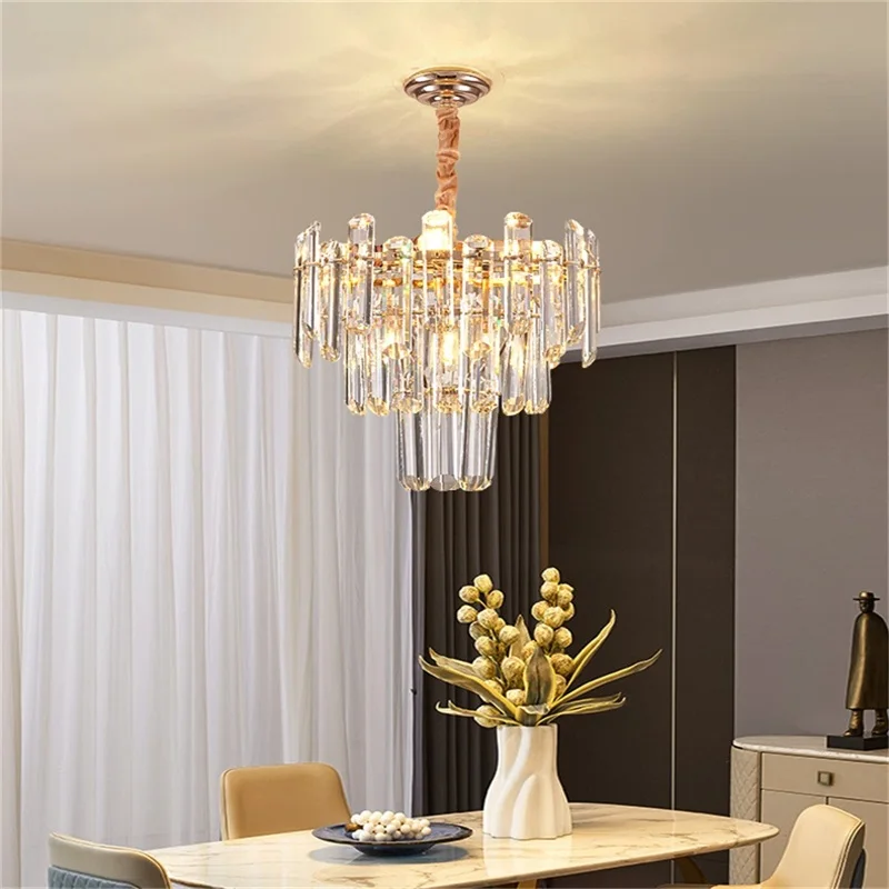 OUTELA Постмодернистская люстра Хрустальная подвесная лампа Luxury Light Home LED для гостиной-столовой 4