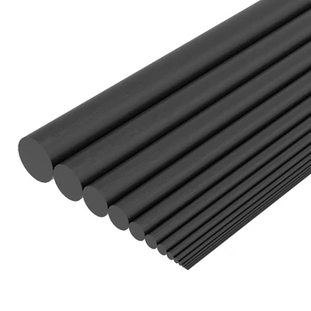 2шт 5шт твердый стержень с наружным диаметром 3,5—7 мм, длина углеродного волокна 500 мм, черный