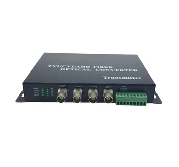 предназначенный для телеконференции видео с разрешением 1080P CVI / TVI / AHD, оптоволоконный медиаконвертер в оптоволоконный передатчик и приемник