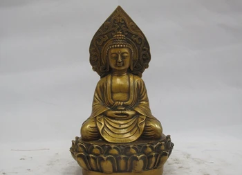 оптовая продажа с фабрики Китай Тибет буддизм бронза медное сиденье lotus статуя Будды Амитабхи Шакьямуни