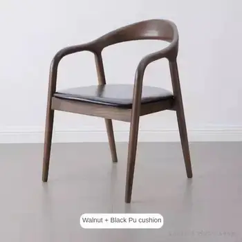 Современный обеденный стул с деревянной спинкой, Дизайнерский Изгиб, Минималистичный Обеденный стул, Письменный стол для отдыха в ожидании Cadeiras De Jantar Мебель для дома