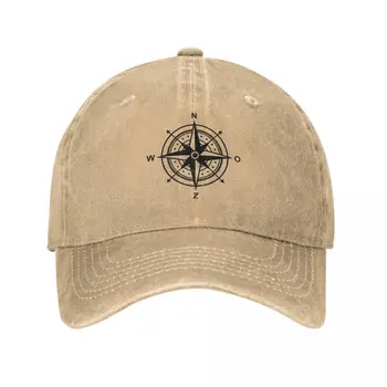 Бейсбольная кепка Compass унисекс, потертые кепки, шляпа, ретро, всесезонная, для путешествий, Неструктурированная мягкая кепка-снэпбэк