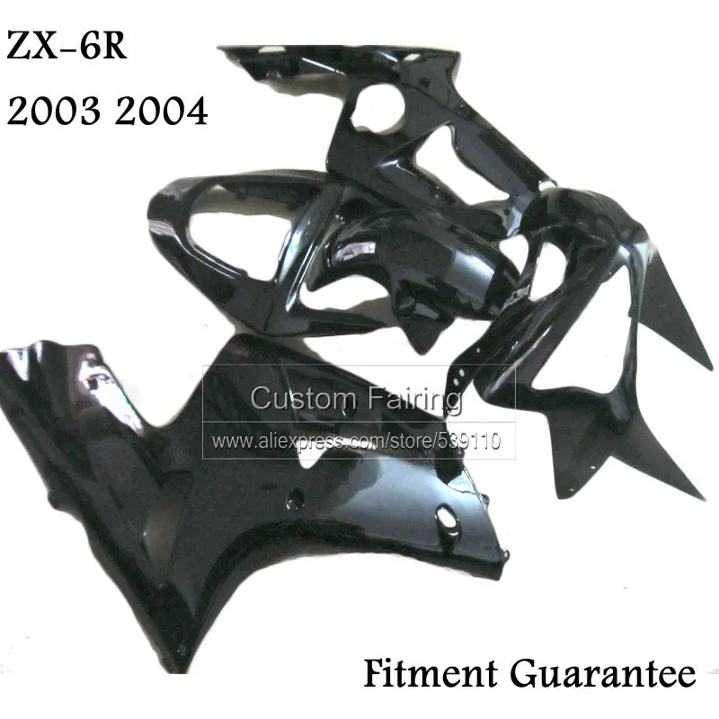 Комплект обтекателей для литья под давлением Kawasaki black zx6r zx 6r Ninja 03 04 2003 2004 обтекатели tp73 0