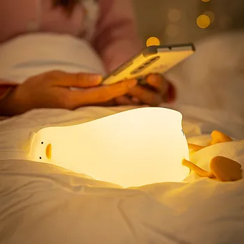 Ночник Duck с сенсорным датчиком, мягкий ночник для ухода за глазами, подходит для спален, долговечен, прост в эксплуатации, для гостиных KI