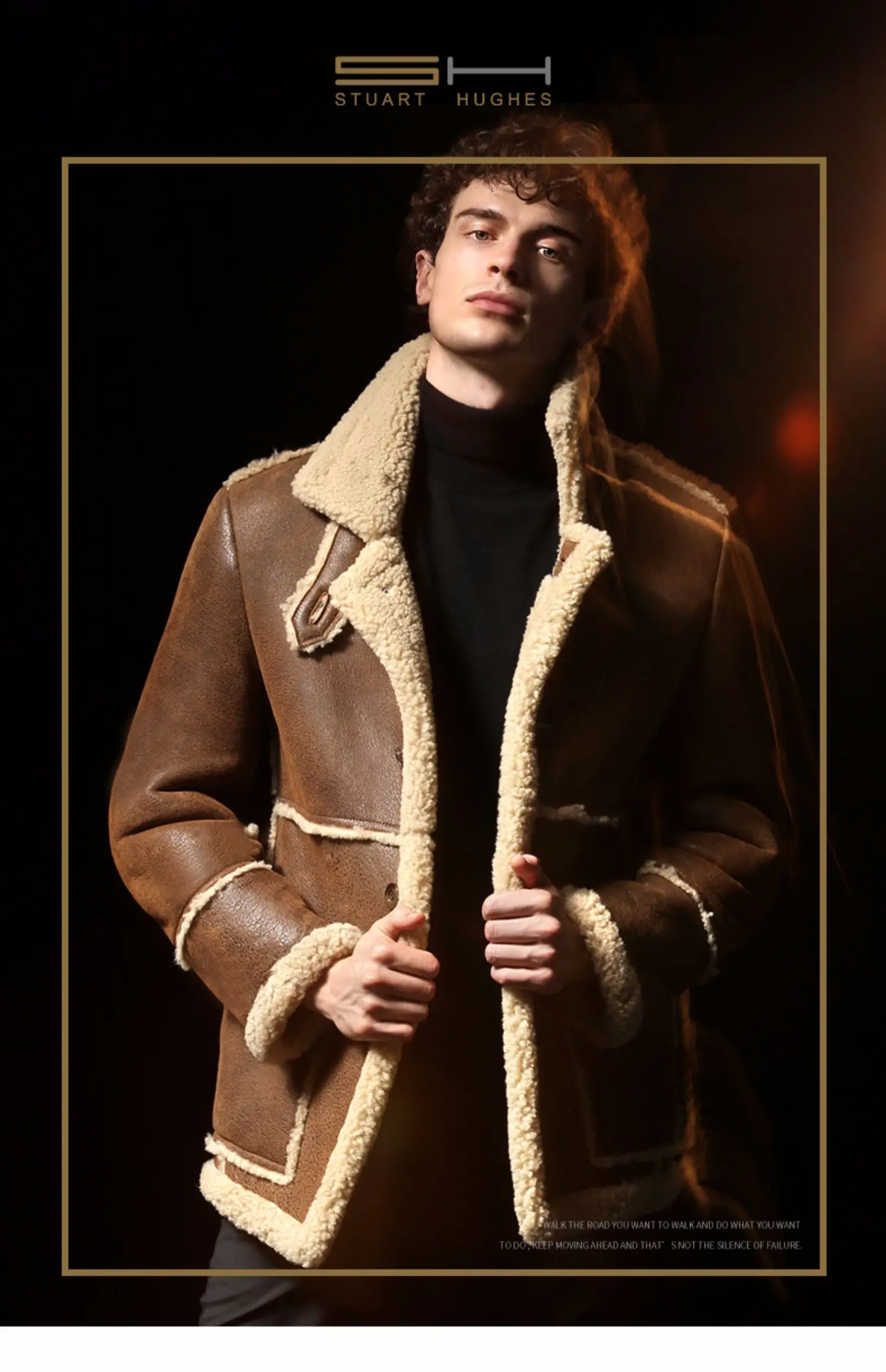 Толстая зимняя куртка Мужская шуба из натурального меха Оригинальный мужской мех Куртки из натуральной кожи для мужчин Пальто Теплая дубленка средней длины F 5
