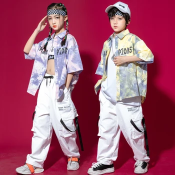 Детская Карнавальная Одежда В Стиле Хип-Хоп Kpop, Рубашка С Принтом 