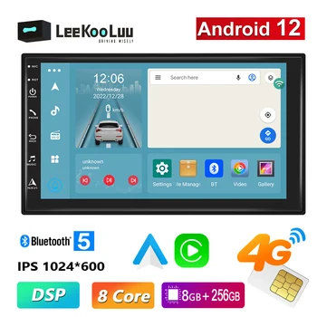 LeeKooLuu 2 Din Android 12 Автомобильный Радиоприемник Стерео 7 