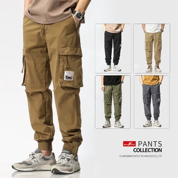 Мужские модные рабочие брюки BAPAI, уличные износостойкие брюки для альпинизма, рабочая одежда, брюки-карго уличной моды