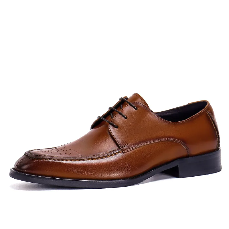 Офисная обувь Brock, мужские модельные туфли-оксфорды винтажного дизайна, официальная деловая обувь ручной работы из натуральной кожи для мужчин 1