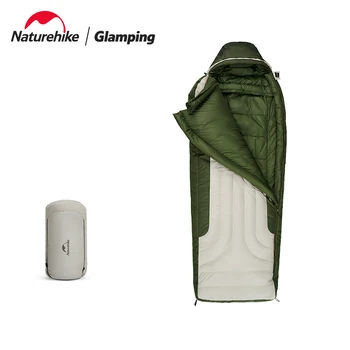 Пуховый спальный мешок Naturehike, зимняя походная палатка, Утолщенный морозостойкий спальный мешок, Дышащий и водонепроницаемый спальный мешок