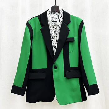 B03362 Модные мужские пальто и куртки 2023 для подиума, роскошный известный бренд, европейский дизайн, мужская одежда для вечеринок