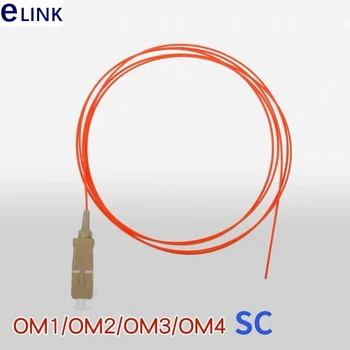 50шт волоконно-оптические косички 0,9 мм OM1 OM2 OM3 OM4 1 м 1,5 м волоконно-оптическая косичка оранжевого цвета aqua red кабель 50/125 бесплатная Доставка ftthELINK