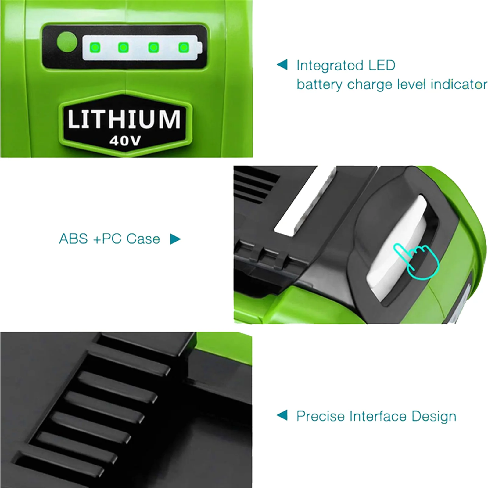 LEFEIYI 40V 6000mAh Аккумуляторная Батарея Для Creabest 40V 200W GreenWorks 29462 29472 22272 G-MAX GMAX Battery 4