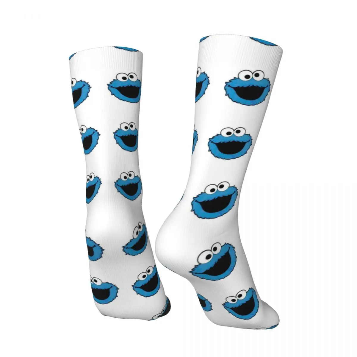 Компрессионные носки в стиле хип-хоп Vintage Crazy для мужчин Унисекс Cookie Monster Nom Nom с принтом в уличном стиле, забавный новенький носок для экипажа 1