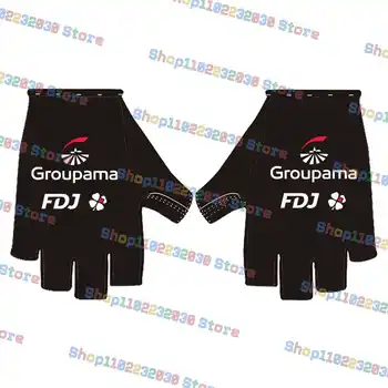 2023 Groupama FDJ Черные перчатки Велосипедные гелевые Велосипедные перчатки на полпальца Maillot MTB Guante Ciclismo Gant Cyclisme