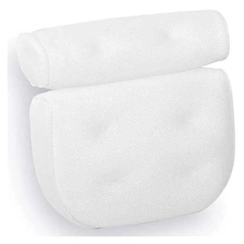 Подушка для подголовника для ванны, 3D сетчатая спа-подушка для шеи и спины, принадлежности для ванной комнаты, нескользящая спа-подушка для ванны с присосками 3