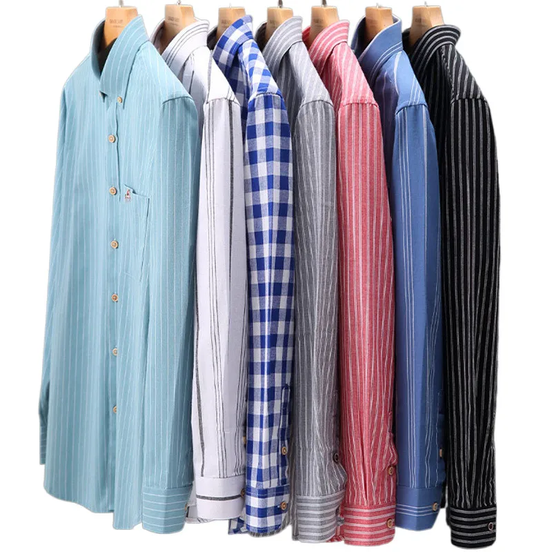 Элегантные мужские рубашки класса люкс с вышивкой, Модные карманы, повседневная дышащая ткань Оксфорд из 100 хлопка, новые мужские блузки, платья 5