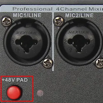 Универсальный Микшерный пульт Аудиосистемы 4-канальный Микшерный пульт со Звуковой картой Встроенный Микшерный пульт Фантомного питания 48 В для наружного Челнока