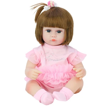 45 см Мягкая виниловая реалистичная кукла-Реборн, Развивающая игрушка для малышей, спящая Кукла