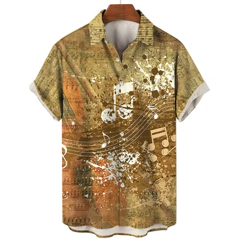 Мужские футболки с гитарным графическим 3D рисунком, модная винтажная музыкальная футболка, пуловер с коротким рукавом и круглым вырезом, топы в стиле рок-хип-хоп, одежда оверсайз