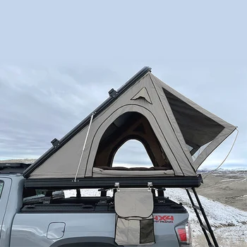 Кемпинг треугольная алюминиевая жесткая оболочка палатка на крыше автомобильная палатка