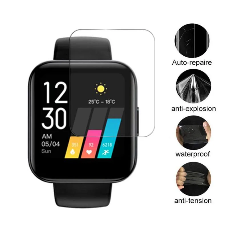5 шт. Мягкая прозрачная защитная пленка из ТПУ для realme Watch Sport Smartwatch LCD Полноэкранная защитная крышка, Аксессуары для защиты 0