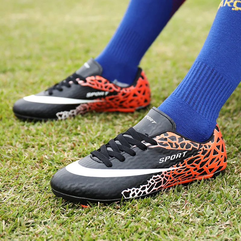 Детские футбольные бутсы FG с длинными шипами, футбольные бутсы для мальчиков, бутсы для газона, спортивные кроссовки для тренировок на траве, детская обувь для мини-футбола 3