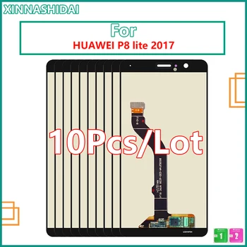 10 шт./лот 5,0 дюймов Для Huawei P8 Lite 2017 ЖК-дисплей С Сенсорным Экраном и Дигитайзером В Сборе ALE-L04 ALE-L21 Дисплей С рамкой
