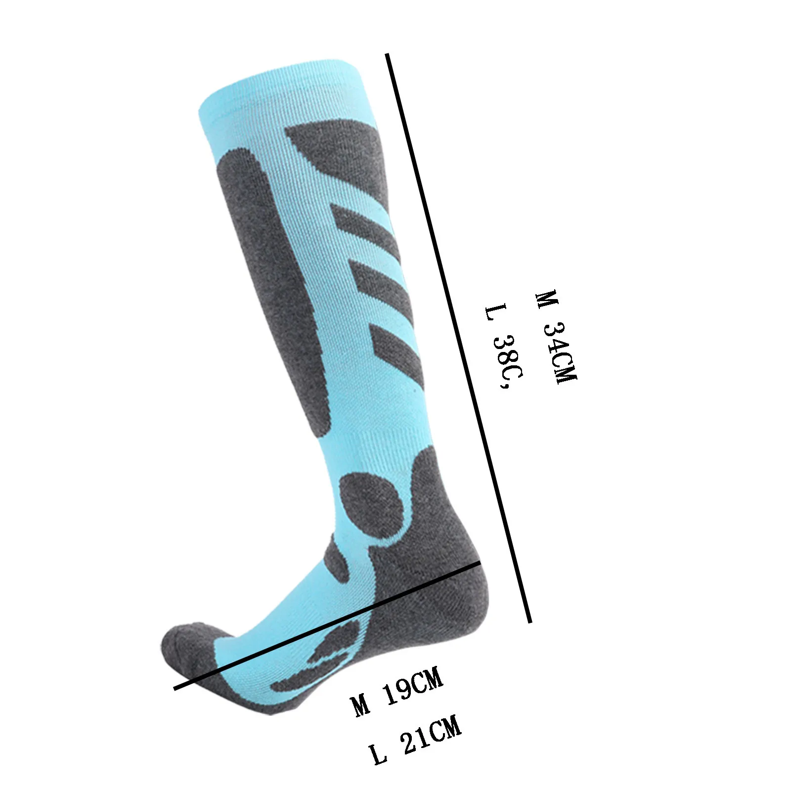 Зимние теплые лыжные носки из толстого хлопка Спортивные Сноуборд Велоспорт Лыжи Футбольные Носки Гетры Дропшиппинг 5