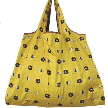 Портативная складная сумка для покупок большой емкости, тканевая сумка для хранения косметики, сумка для майки из полиэстера, сумка для одноместного размещения
