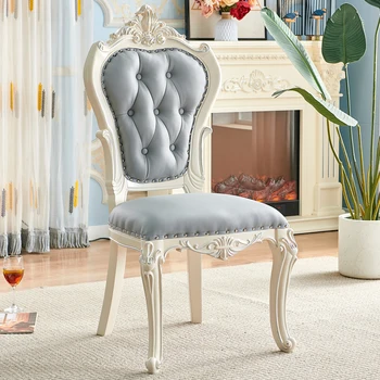 Европейские обеденные стулья Современная роскошь Красивые Деревянные Обеденные стулья Шезлонги для гостиной Salle Manger Мебель для дома