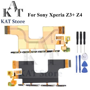 KAT Для Sony Xperia Z3 + Z4 E6553 E6533 E5663 Материнская плата ЖК-Дисплей Подключение Кнопки Регулировки громкости Гибкий Кабель Запасная Часть