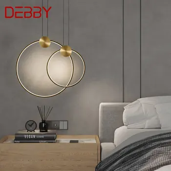 Современный латунный подвесной светильник DEBBY, 3 цвета, Медные подвесные светильники, Классический креативный декор для прихожей, гостиной, спальни