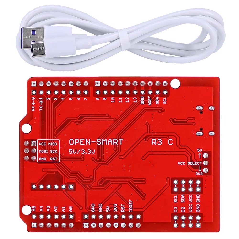 Плата разработки OPEN-SMART Type-C 5V / 3.3V ATMEGA328PB/ ATMEGA328P DIY с USB-кабелем Type C, Совместимым с Arduino 1
