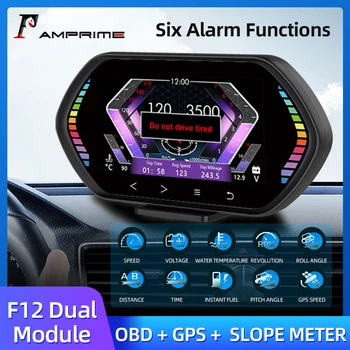 Новый F11 OBD2 GPS измеритель наклона 3-дюймовый IPS HUD дисплей с головным дисплеем Автомобильный цифровой спидометр Сигнализация температуры воды масла для ВСЕХ автомобилей
