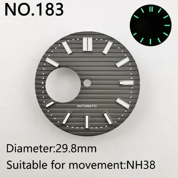 Циферблат часов 29,8 мм Подходит для NH38 Механизм с автоподзаводом Супер светящиеся аксессуары для часов Бесплатная доставка