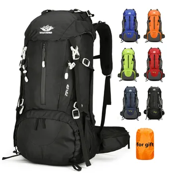 50-литровая Походная сумка для альпинизма, водонепроницаемый Спортивный Повседневный рюкзак, нейлоновый Многофункциональный рюкзак для кемпинга и путешествий большой емкости