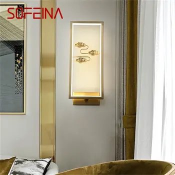 Настенный светильник SOFEINA Brass, современный роскошный дизайн, бра, светодиодная лампа, Балкон для дома, гостиная, коридор