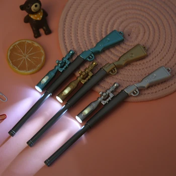 1шт Креативное оружие, моделирующее винтовку, гелевая ручка, Модный люминесцентный стиль снайперского пистолета, Персонализированные ручки для письма в подарок детям