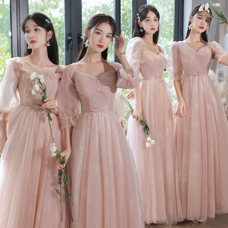 Платье подружки невесты Xianqi 2023 Новое розовое платье Свадебное платье для сестер Женское платье длинное вечернее платье Платья подружек невесты 0
