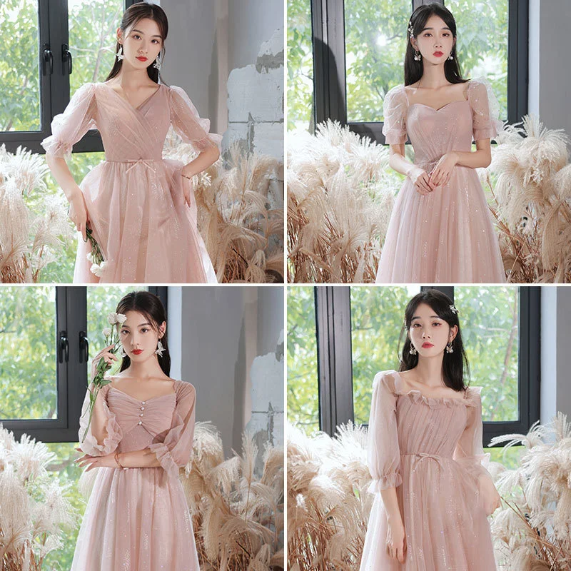 Платье подружки невесты Xianqi 2023 Новое розовое платье Свадебное платье для сестер Женское платье длинное вечернее платье Платья подружек невесты 1