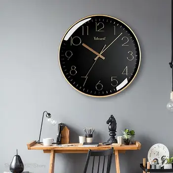 Бесшумные настенные часы в скандинавском стиле, Винтажные Большие Круглые настенные часы, минималистичный промышленный стиль, Reloj Pared Decorativo, Игровое украшение.