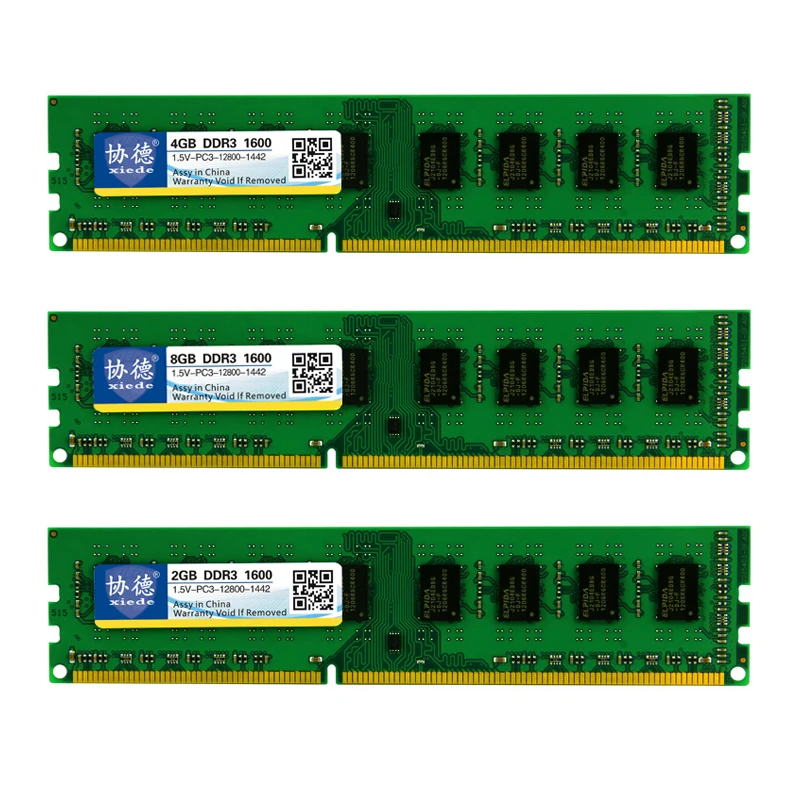 Модуль оперативной памяти настольного компьютера Xiede DDR3 1600 PC3-12800 240Pin DIMM 1600 МГц для AMD 0