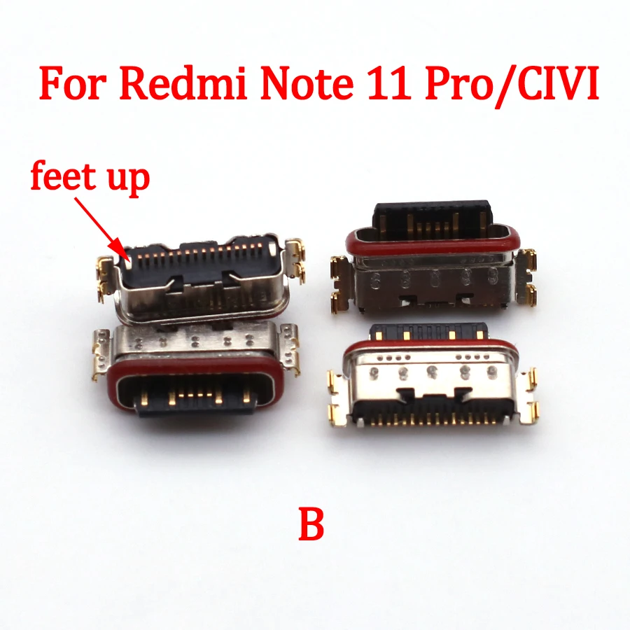 10 шт. USB-Порт Для зарядки Xiaomi Civi Redmi K50 10C Note 11 E Pro/11S/11E/11Pro/Note11S/Note11 Pro +/Pad 5 Разъем Для Зарядного устройства 2