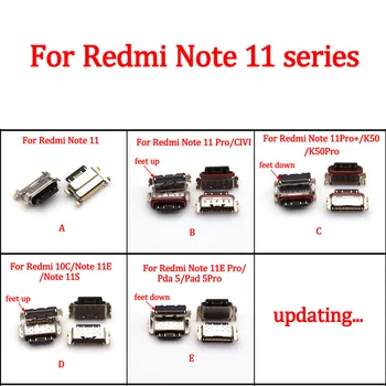 10 шт. USB-Порт Для зарядки Xiaomi Civi Redmi K50 10C Note 11 E Pro/11S/11E/11Pro/Note11S/Note11 Pro +/Pad 5 Разъем Для Зарядного устройства