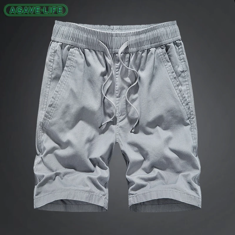 Мужские летние шорты, повседневные брюки с тонкой эластичной талией, мужские свободные туристические шорты-карго Five Points для мужчин, однотонные короткие брюки. 0